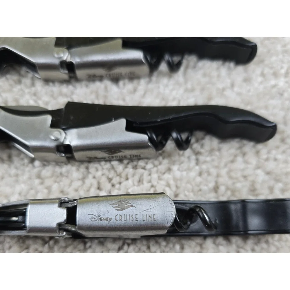 Lot of 5 Disney Cruise Line DCL Wine Openers Waiters Corkscrews Bottle Openers
